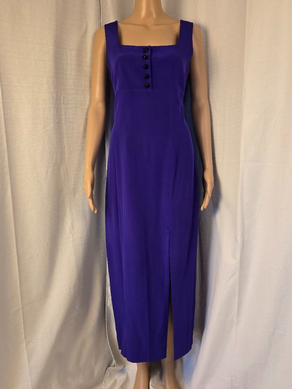 Liz Claiborne 100% Silk Purple Sleeveless Dress Size 8